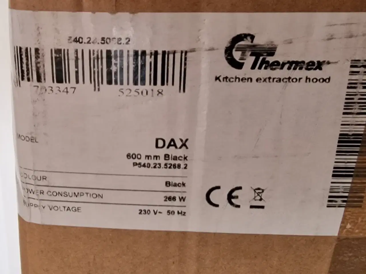 Billede 2 - Thermex dax 600mm sort 