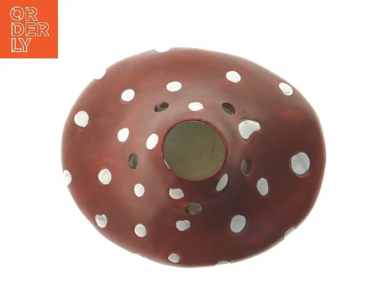 Billede 2 - Keramik svampehus med nisser (str. 14 cm)