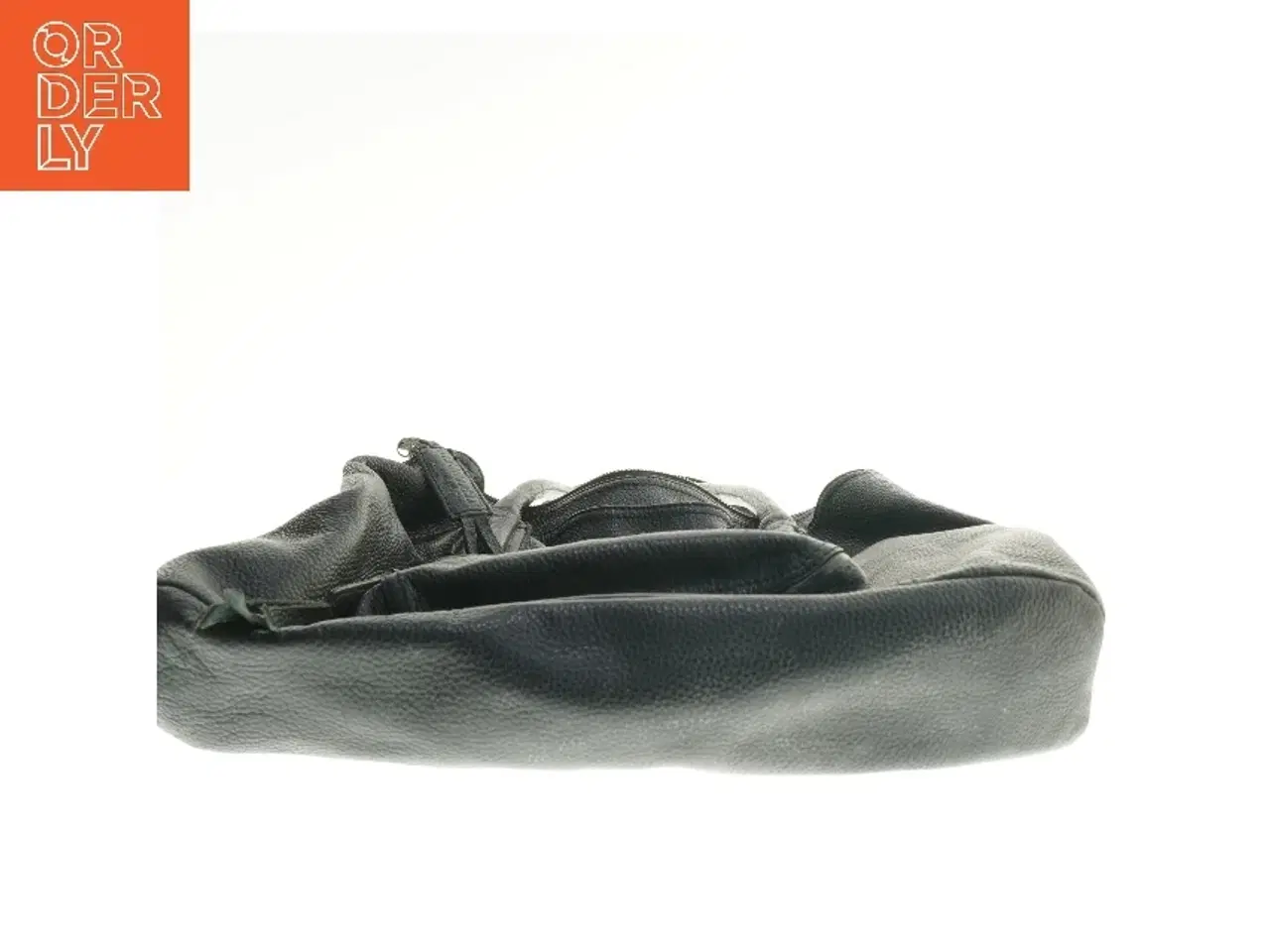 Billede 2 - Stor sort lædertaske fra Ilse Jacobsen (str. 37x40x12 cm)