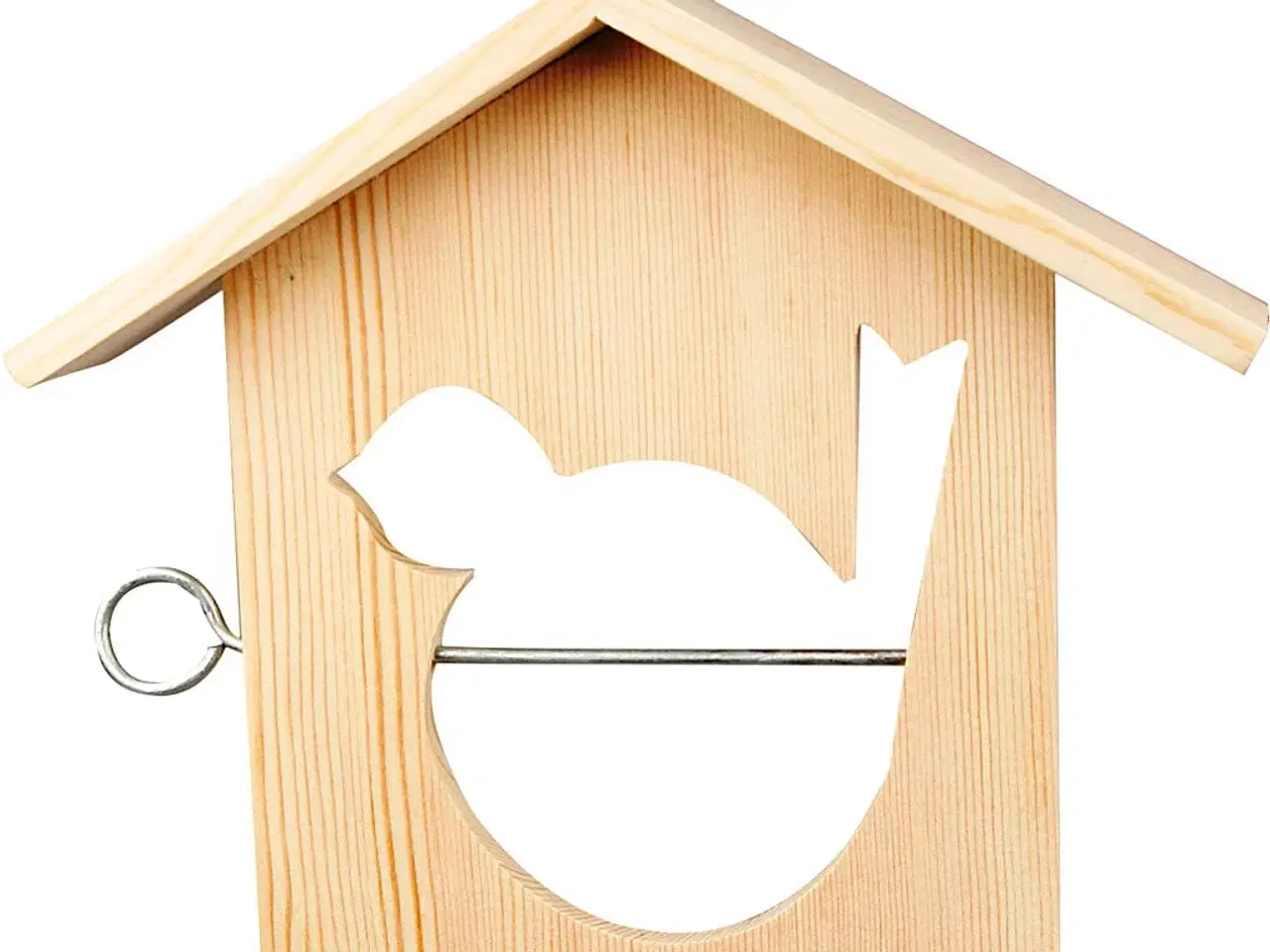 Billede 1 - Praktisk Fuglefoderhus i Træ - 19x21 cm