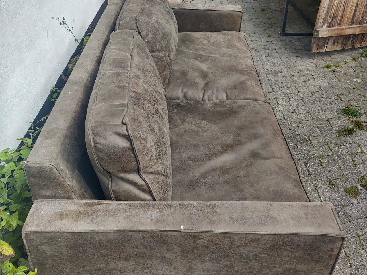 Billede 2 - 4 persons sofa i læder (grøn)