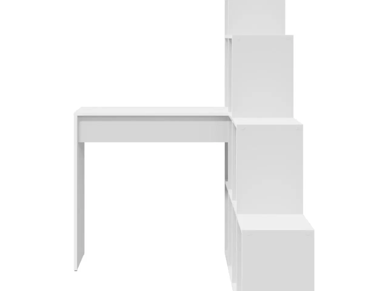Billede 4 - Hjørneskrivebord Hvid 101,5 x 149,5 x 149,5 cm Konstrueret træ