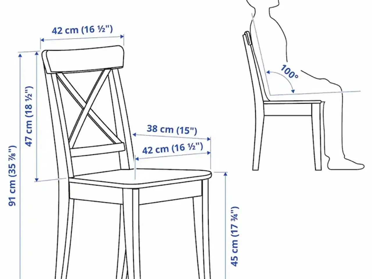 Billede 4 - Spisebordsstole 4 stk. 