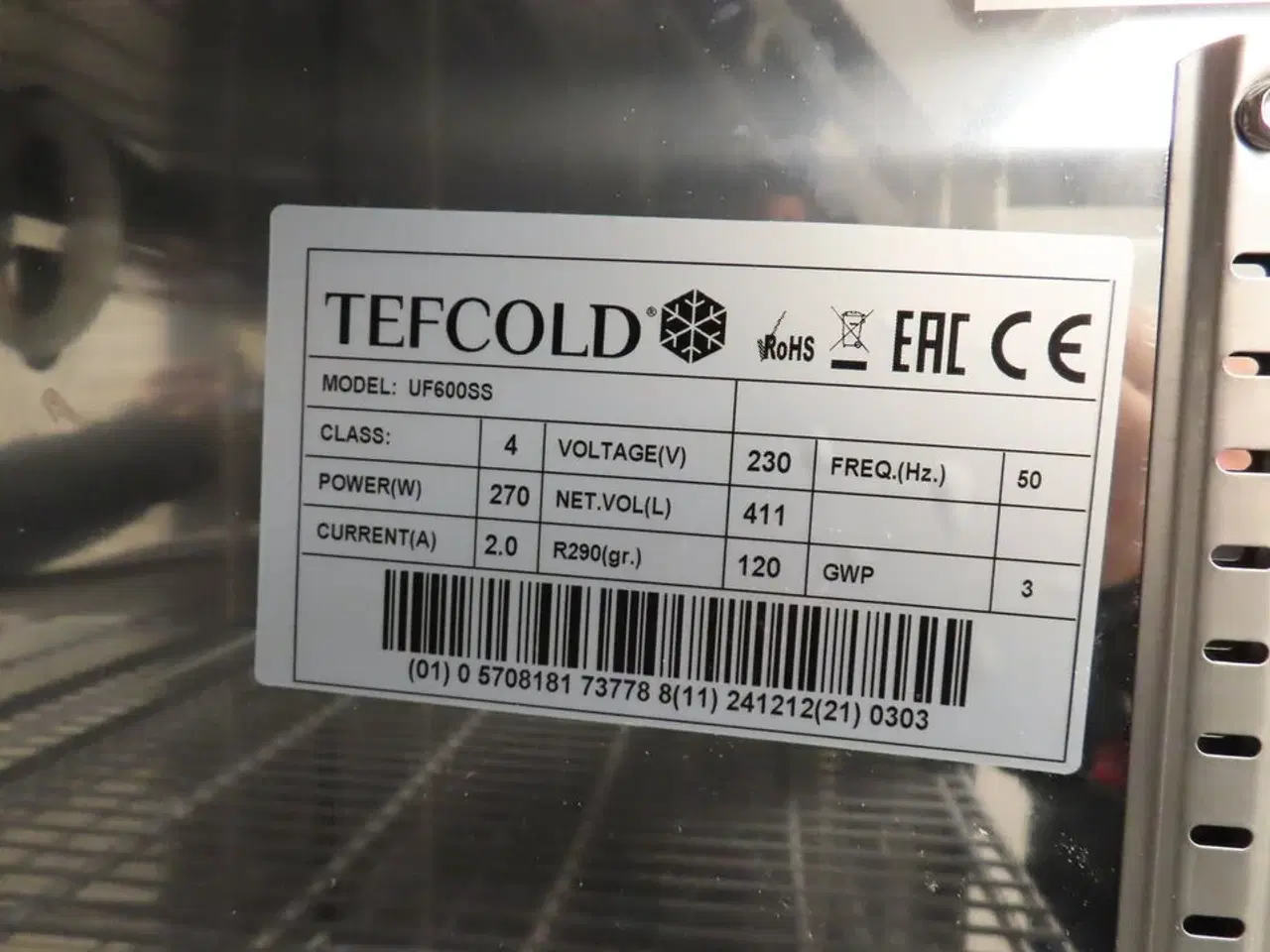 Billede 4 - Fryseskab TEFCOLD UF600SS