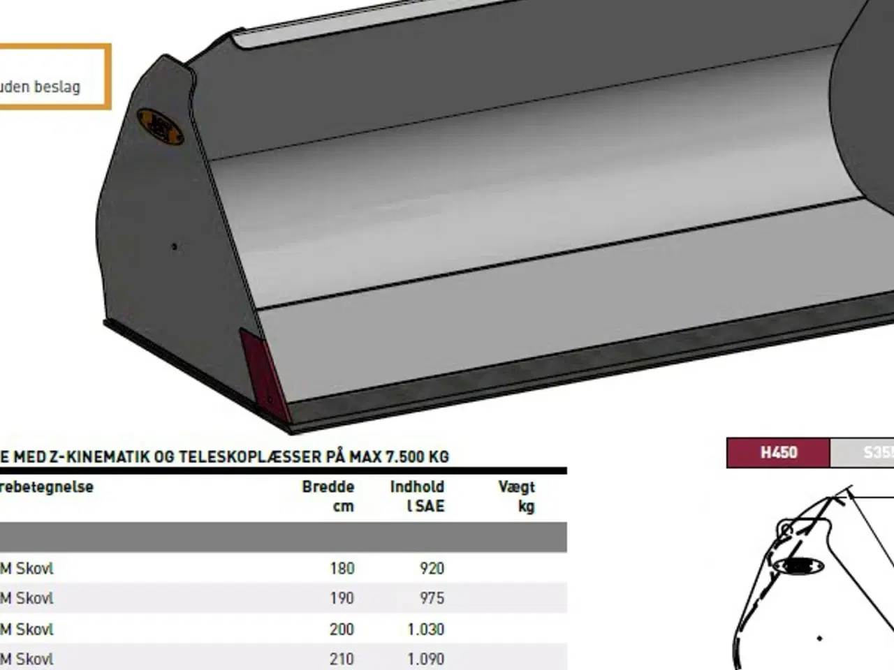 Billede 3 - JST SSM skovl 180-240 cm.