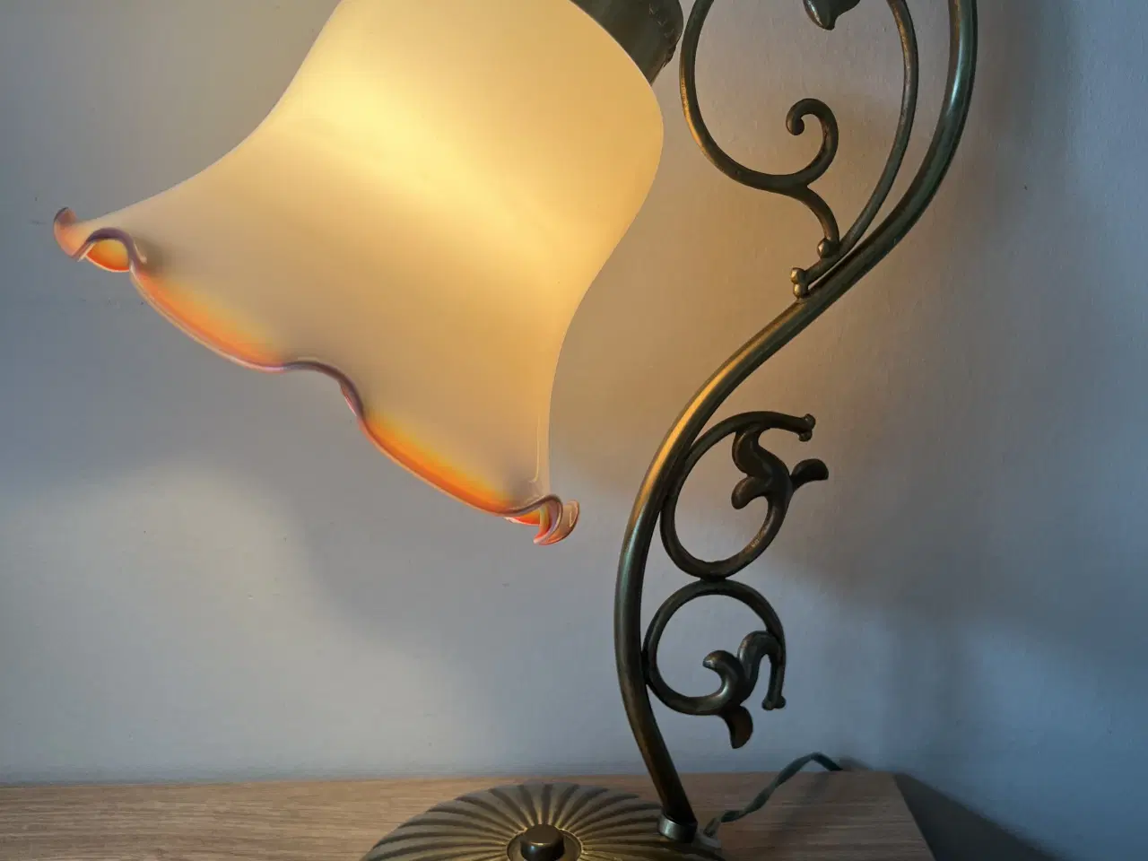 Billede 3 - Smuk Art Nouveau vintage messing lampe 
