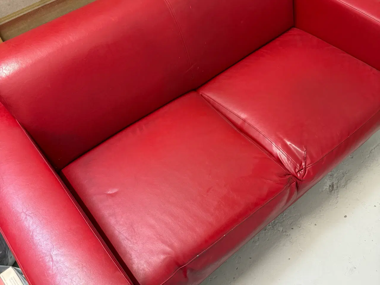 Billede 1 - Røde lædersofaer