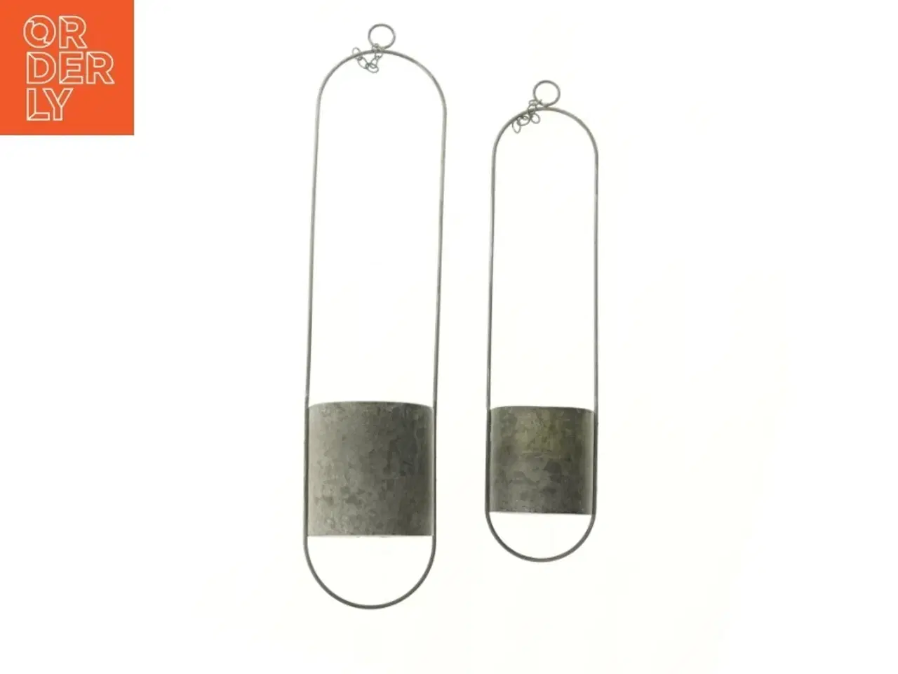 Billede 2 - Galvaniserede Væghængte urtepotter (str. 66&53 cm)