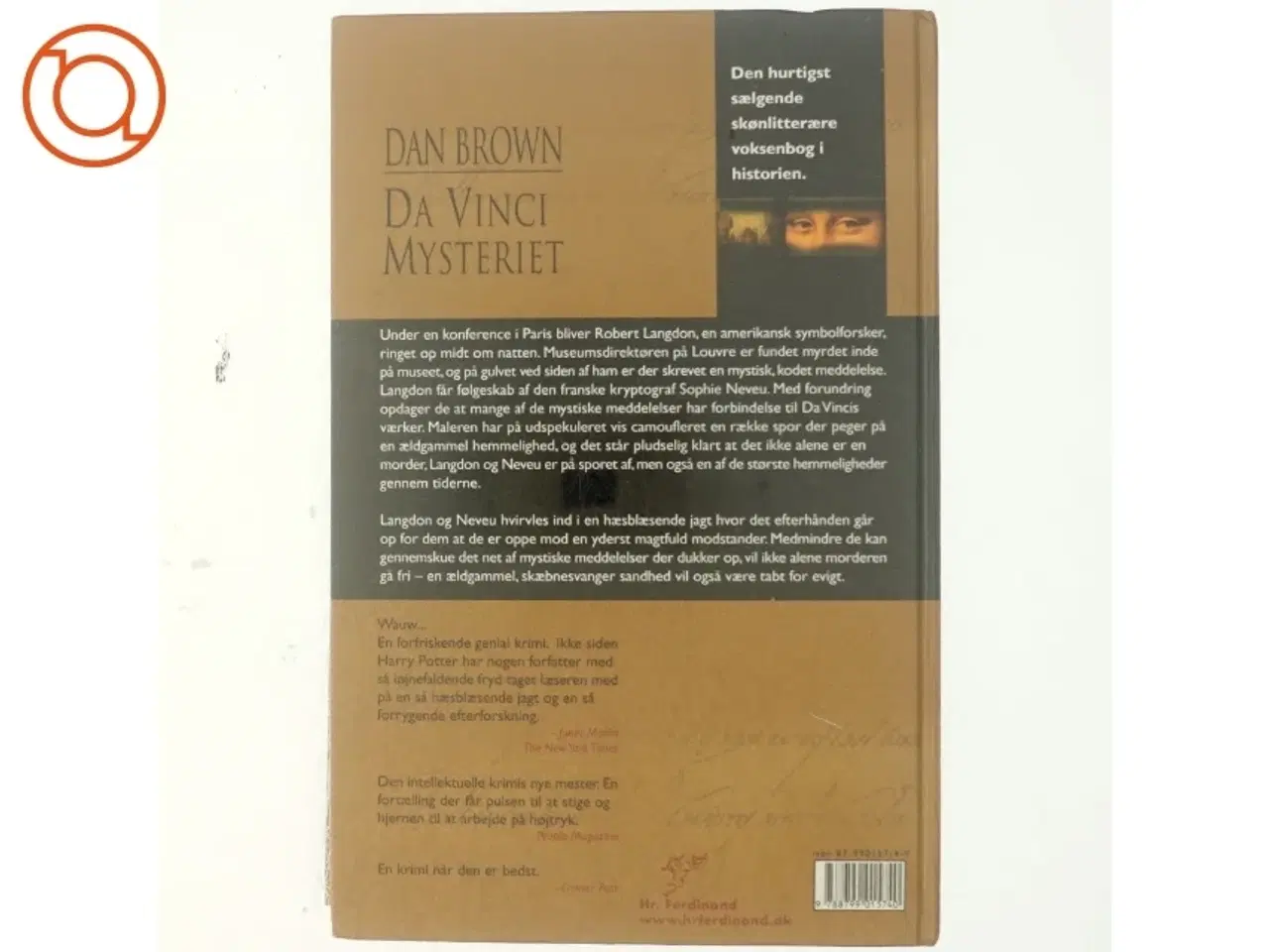 Billede 3 - Da Vinci Mysteriet af Dan Brown (Bog)