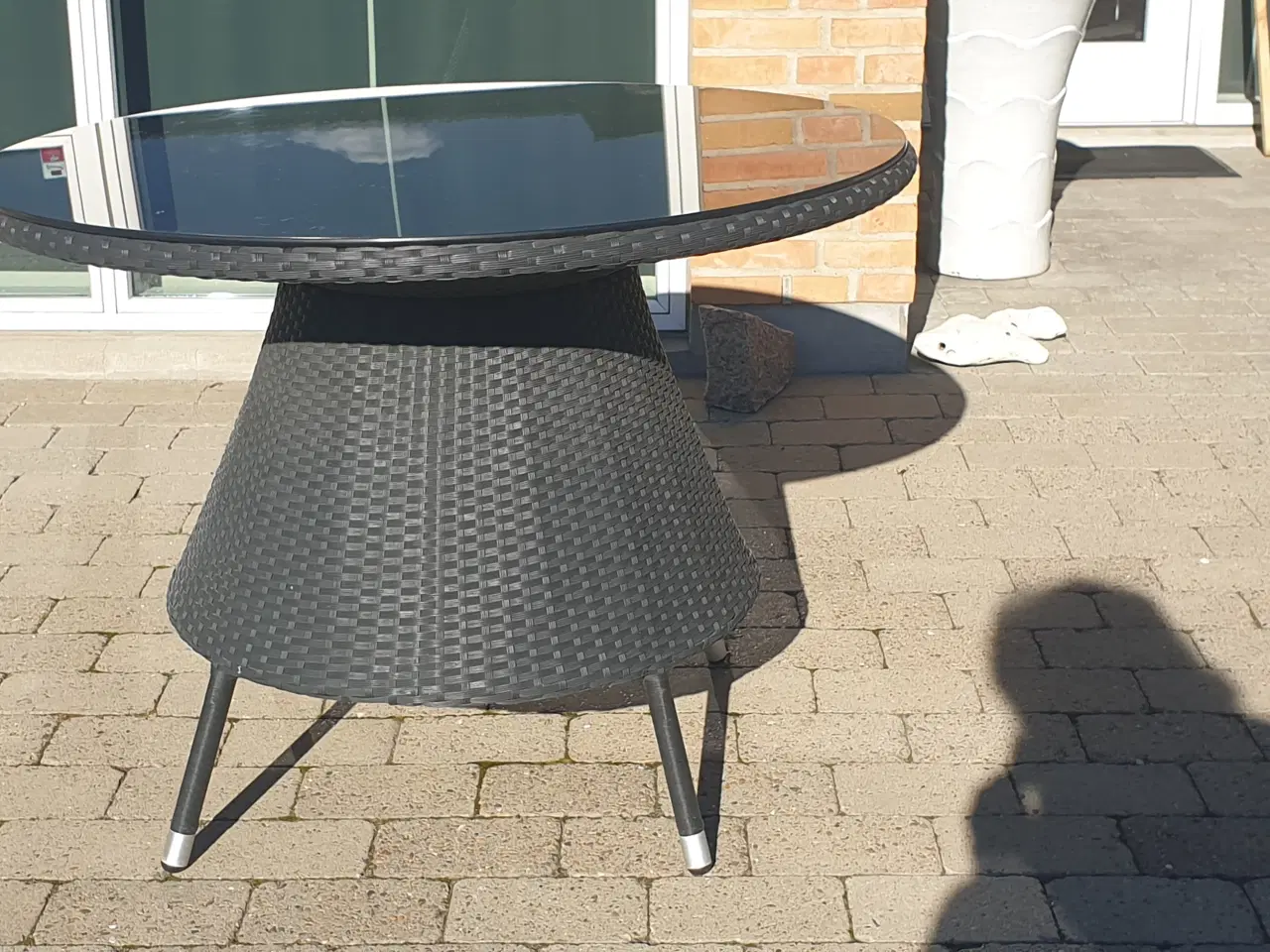 Billede 2 - Havebord i polyrattan m/glasplade