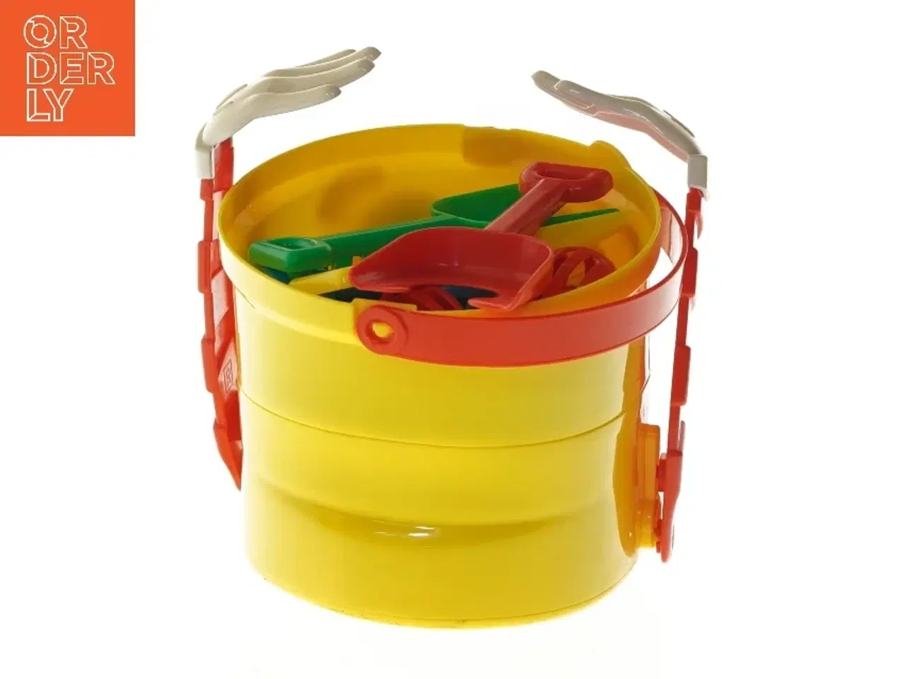 Billede 3 - Plastik legetøjs spand med tilbehør (str. 15 cm)