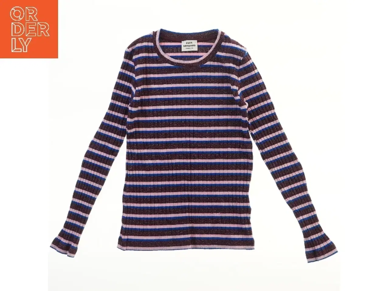 Billede 1 - Langærmet bluse med striber fra Mads Nørgaard (str. 128)