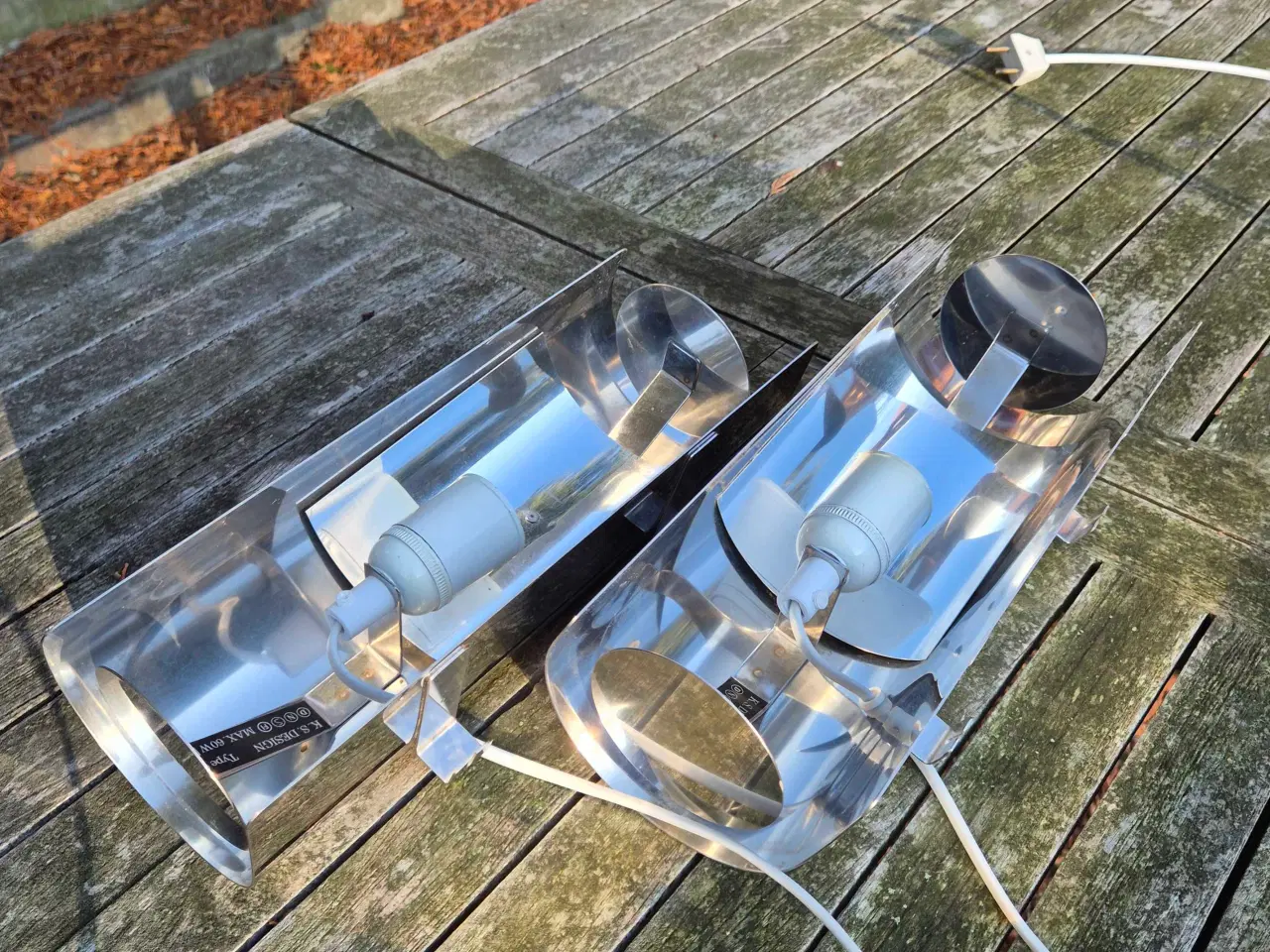 Billede 12 - Stålblanke galleri- eller sengelamper 