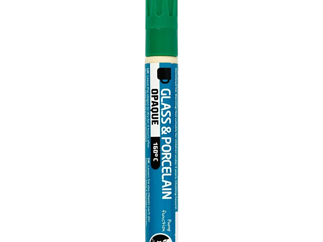 Billede 1 - Dækkende grøn glas- og porcelænstusch 2-4 mm, 1 stk.