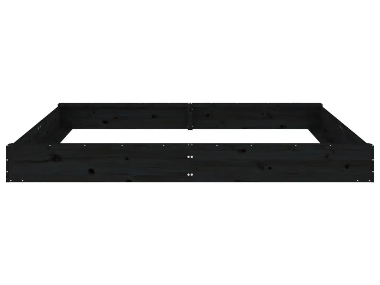 Billede 4 - Sandkasse med sæder firkantet massivt fyrretræ sort