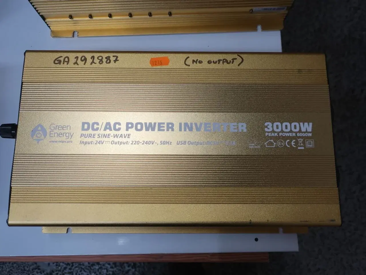 Billede 1 - Inverter GREEN ENERGY Pure Sine Wave DC/AC Power 3000W