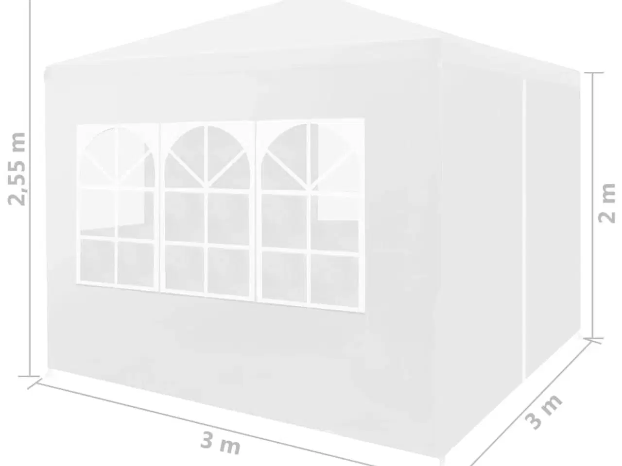 Billede 7 - Festtelt 3 x 3 m hvid