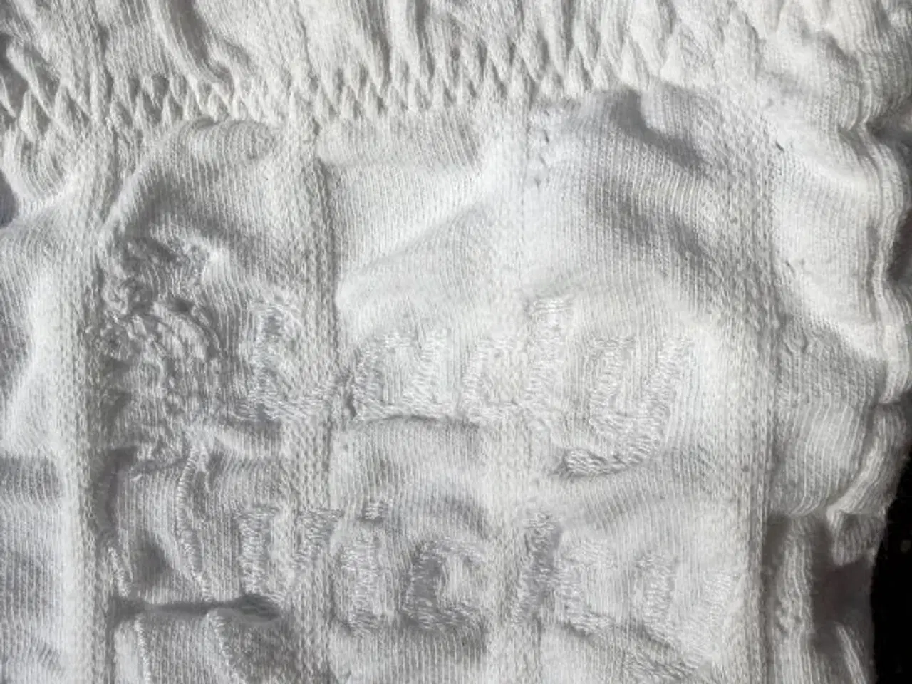 Billede 3 - Hotpants i hvid, strukturstribet bomuld