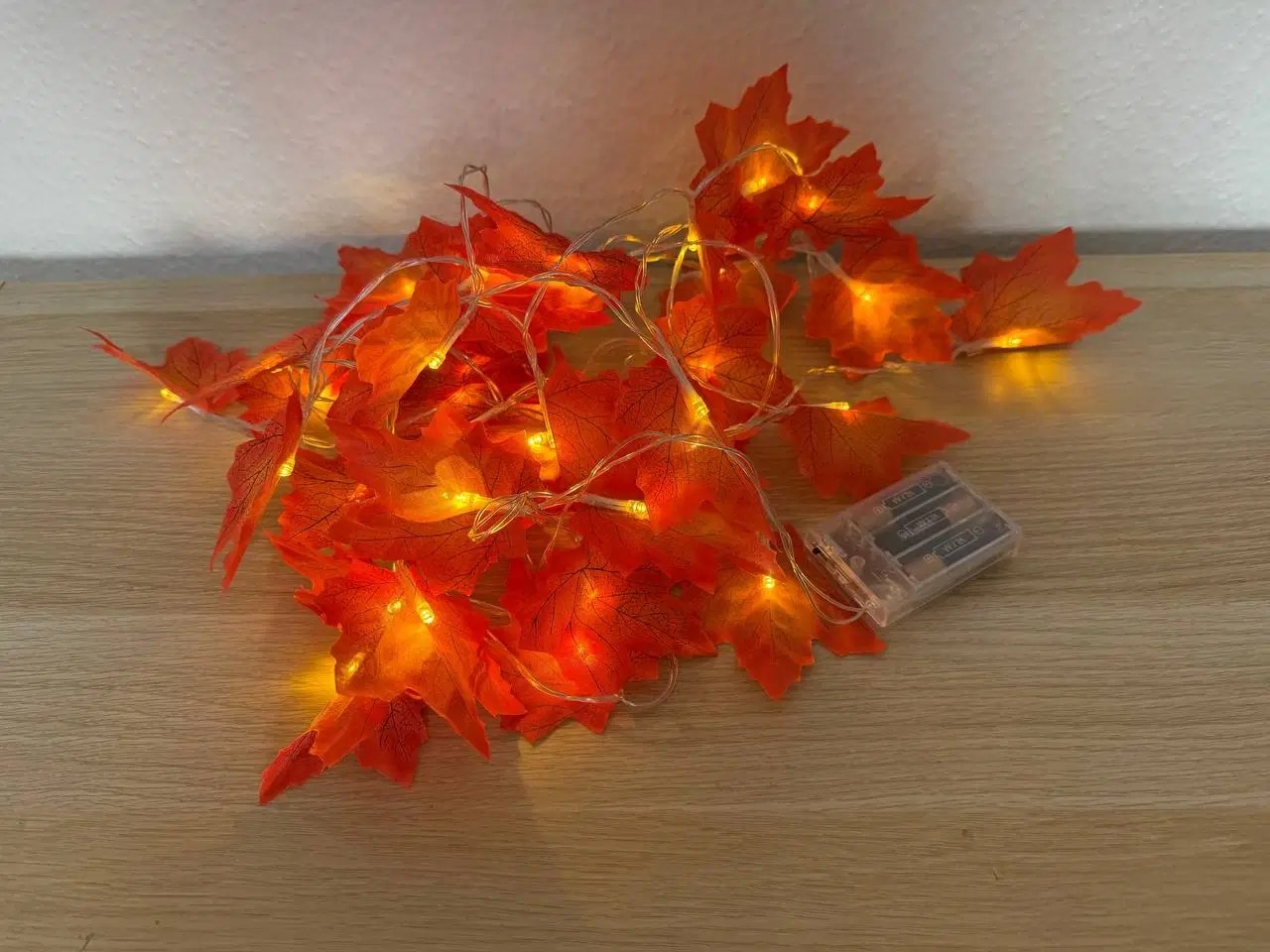 Billede 1 - Efterårslys – Smukke ahornblade fairy lights