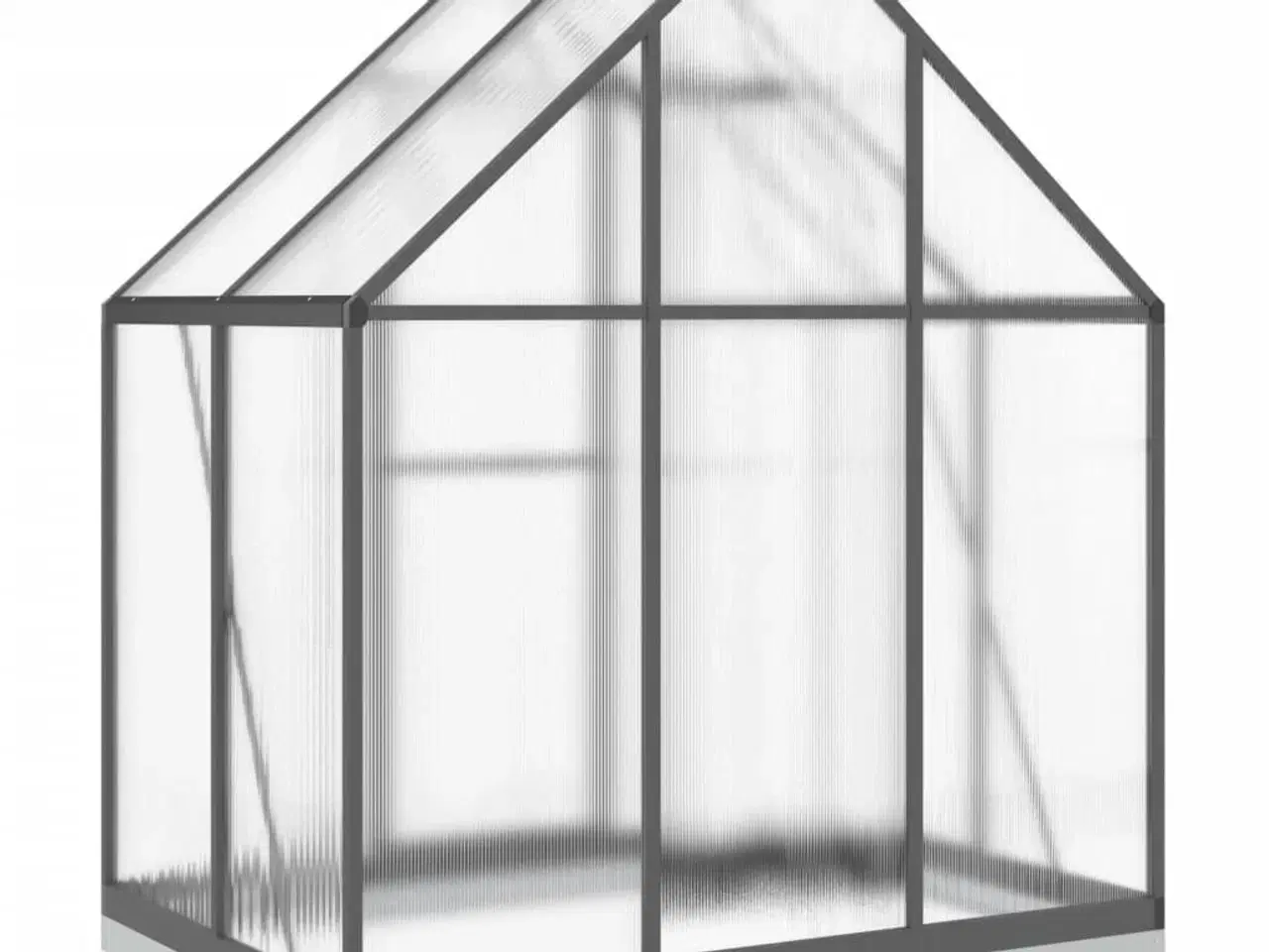 Billede 5 - Drivhus med fundamentramme 169x114x202 cm aluminium antracitgrå