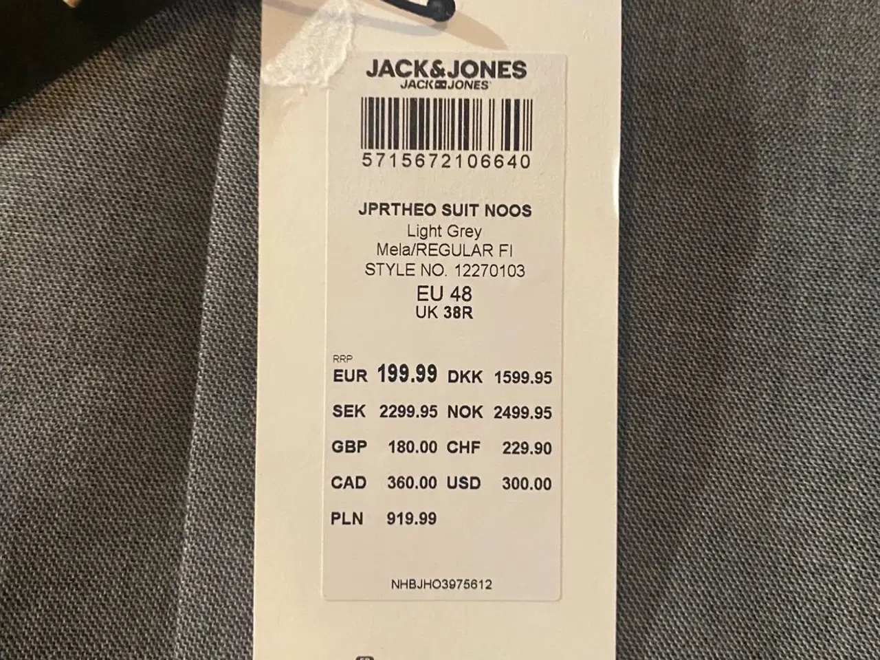 Billede 3 - Jack & Jones jakkesæt til mænd – helt nyt 48