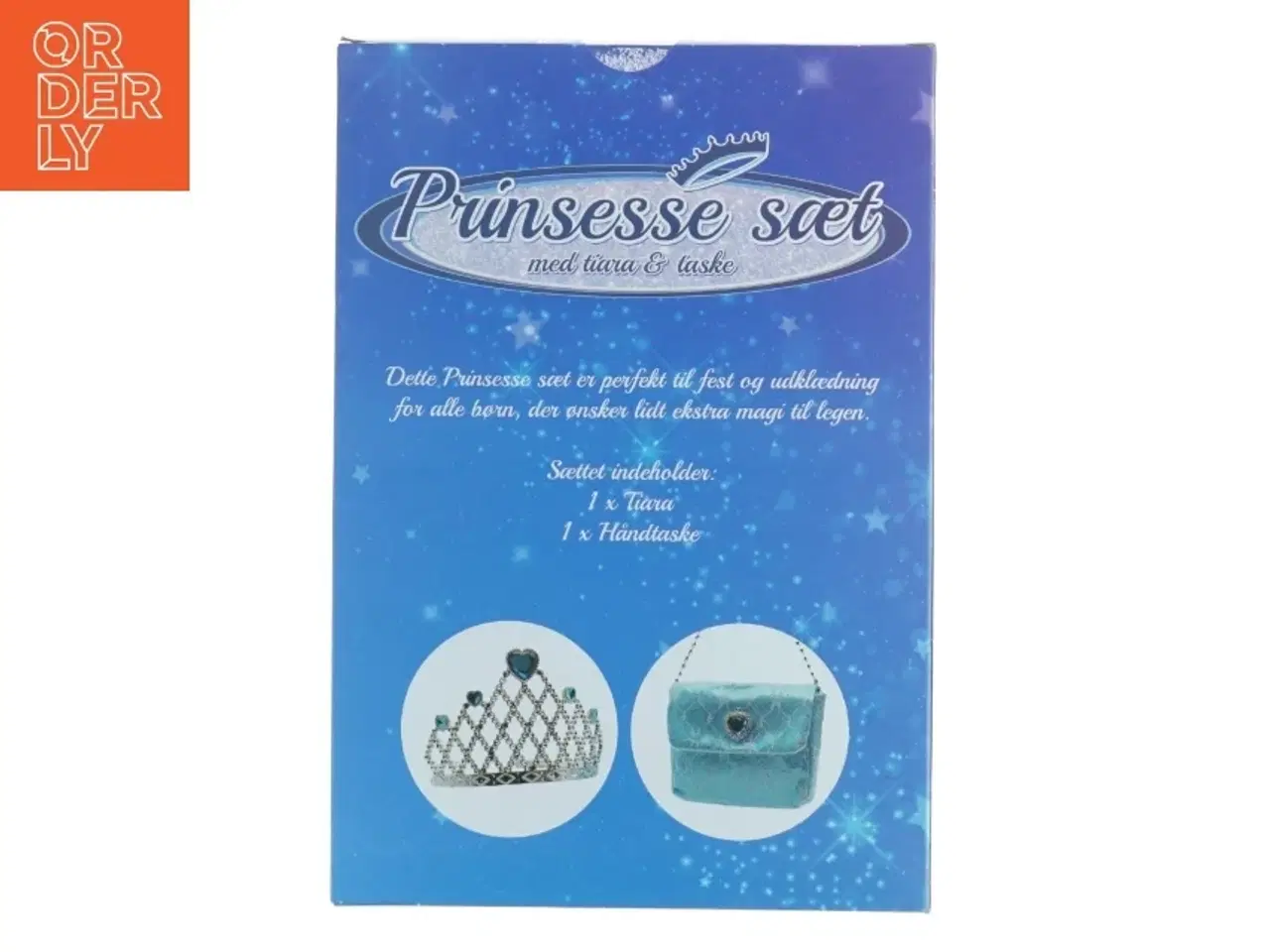 Billede 3 - Prinsesse sæt med tiara og taske (str. 27 x 19 x 5 cm)