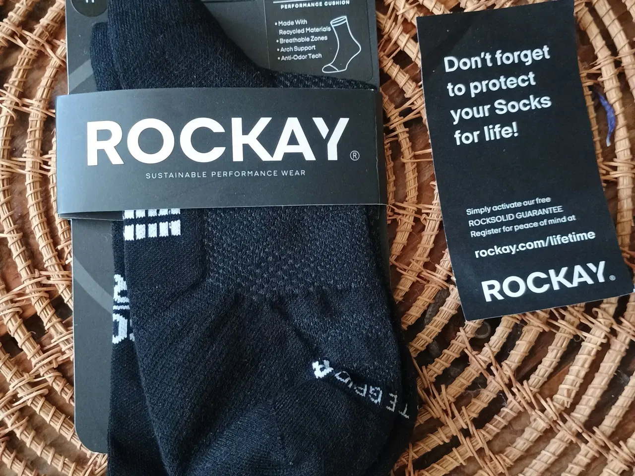 Billede 1 - ROCKAY løbe strømper, sorte, Medium 