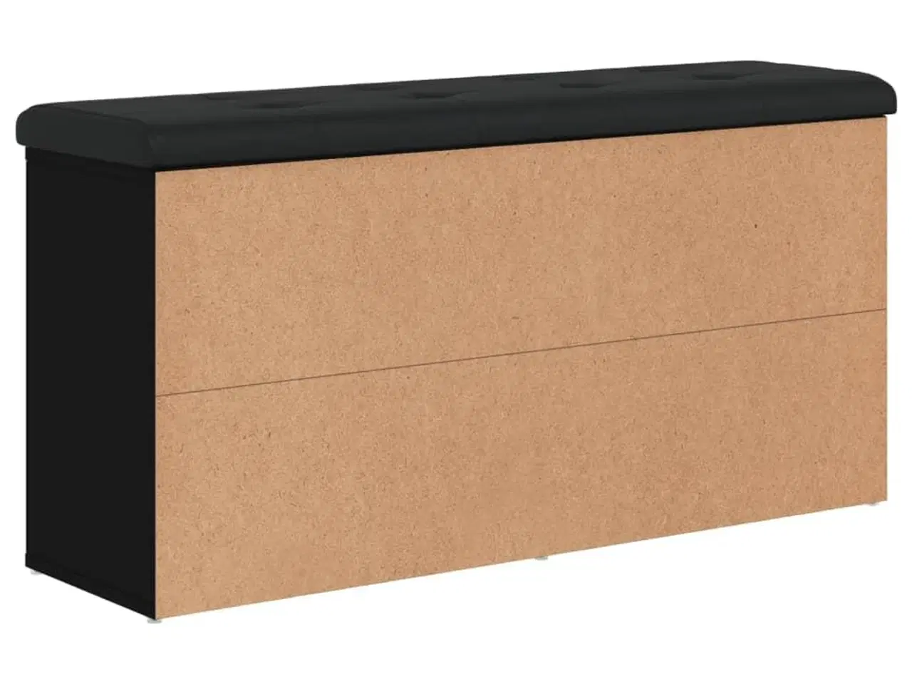 Billede 6 - Skobænk 102x32x50 cm konstrueret træ sort