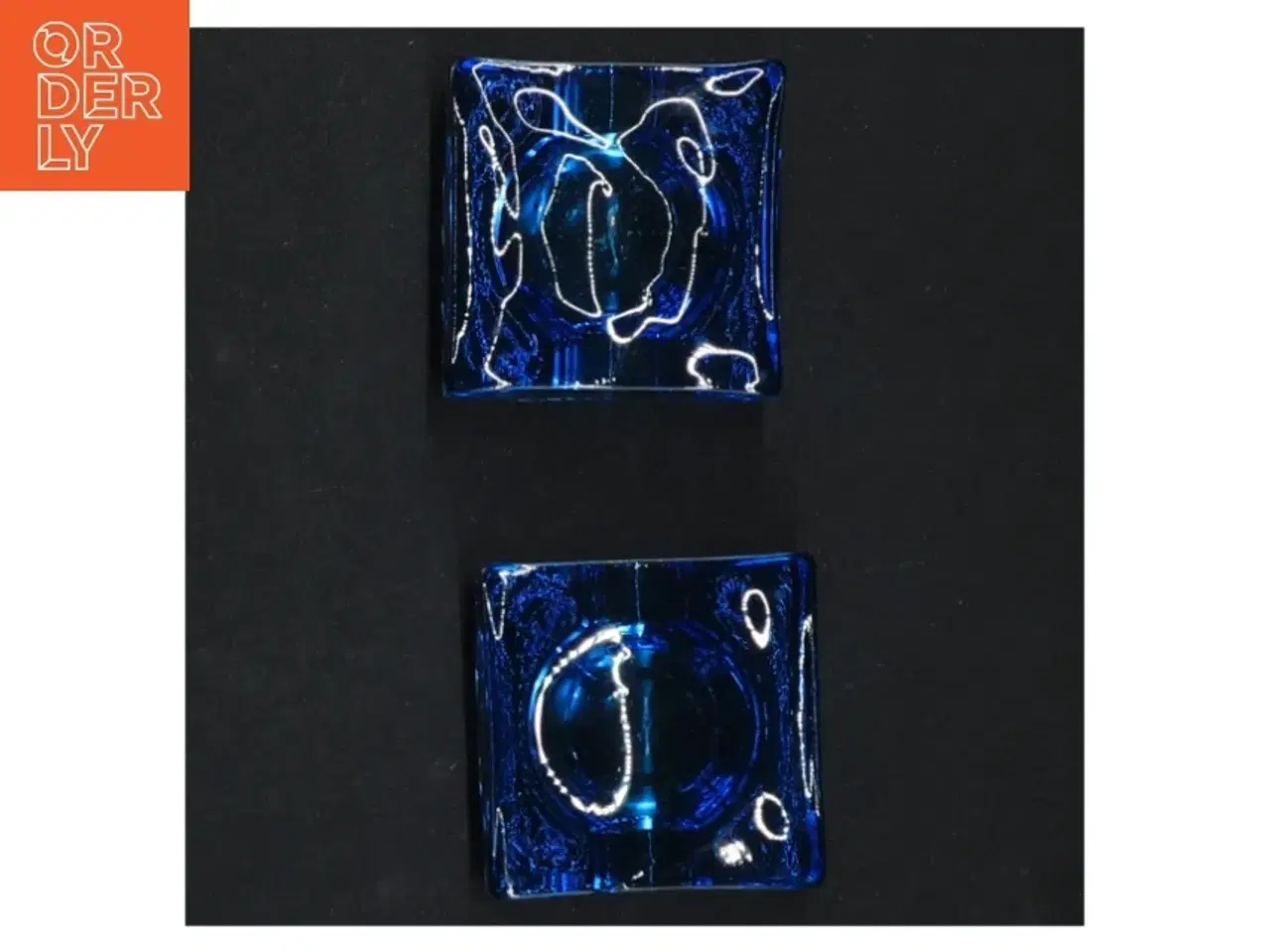 Billede 3 - Blå glaslysestager (str. 5 cm)