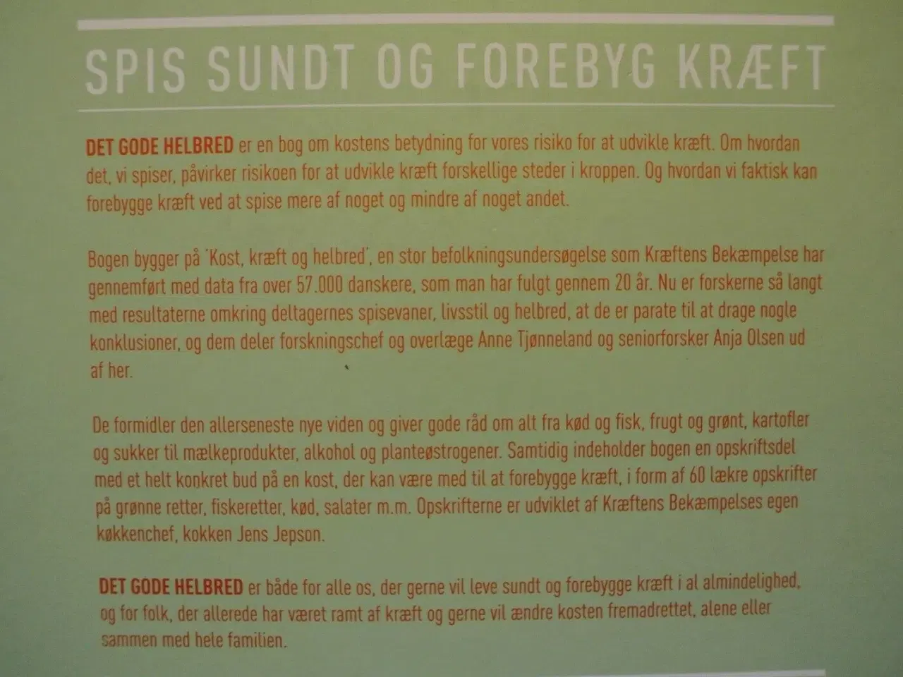 Billede 3 - det gode helbred - spis sundt og forebyg kræft, af