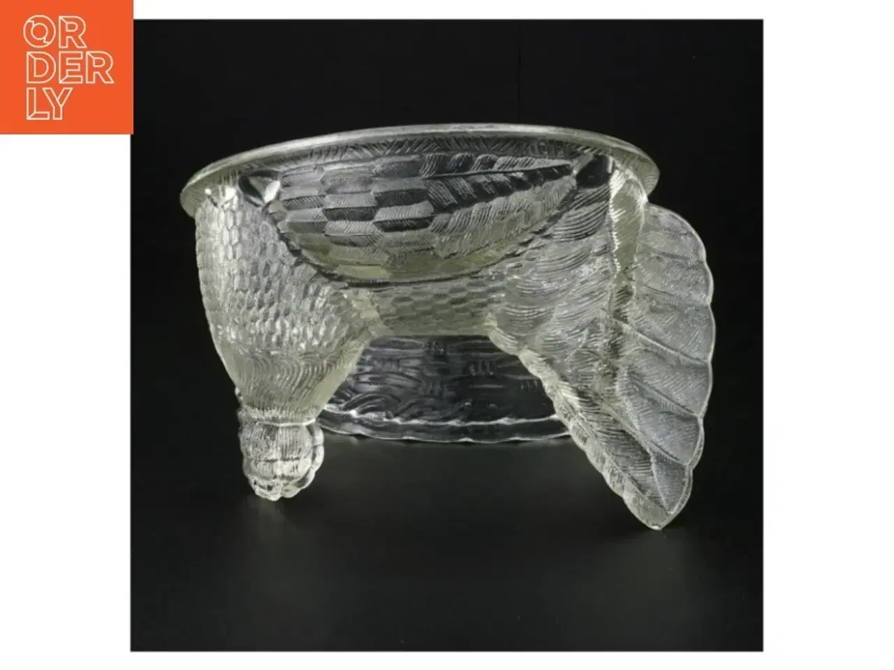 Billede 2 - Stor Glas høne krukke med låg (str. 22 x 16 cm)
