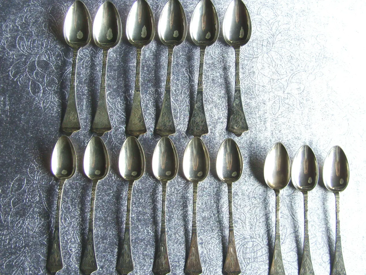 Billede 1 - Antik Rokoko sølvplet skeer