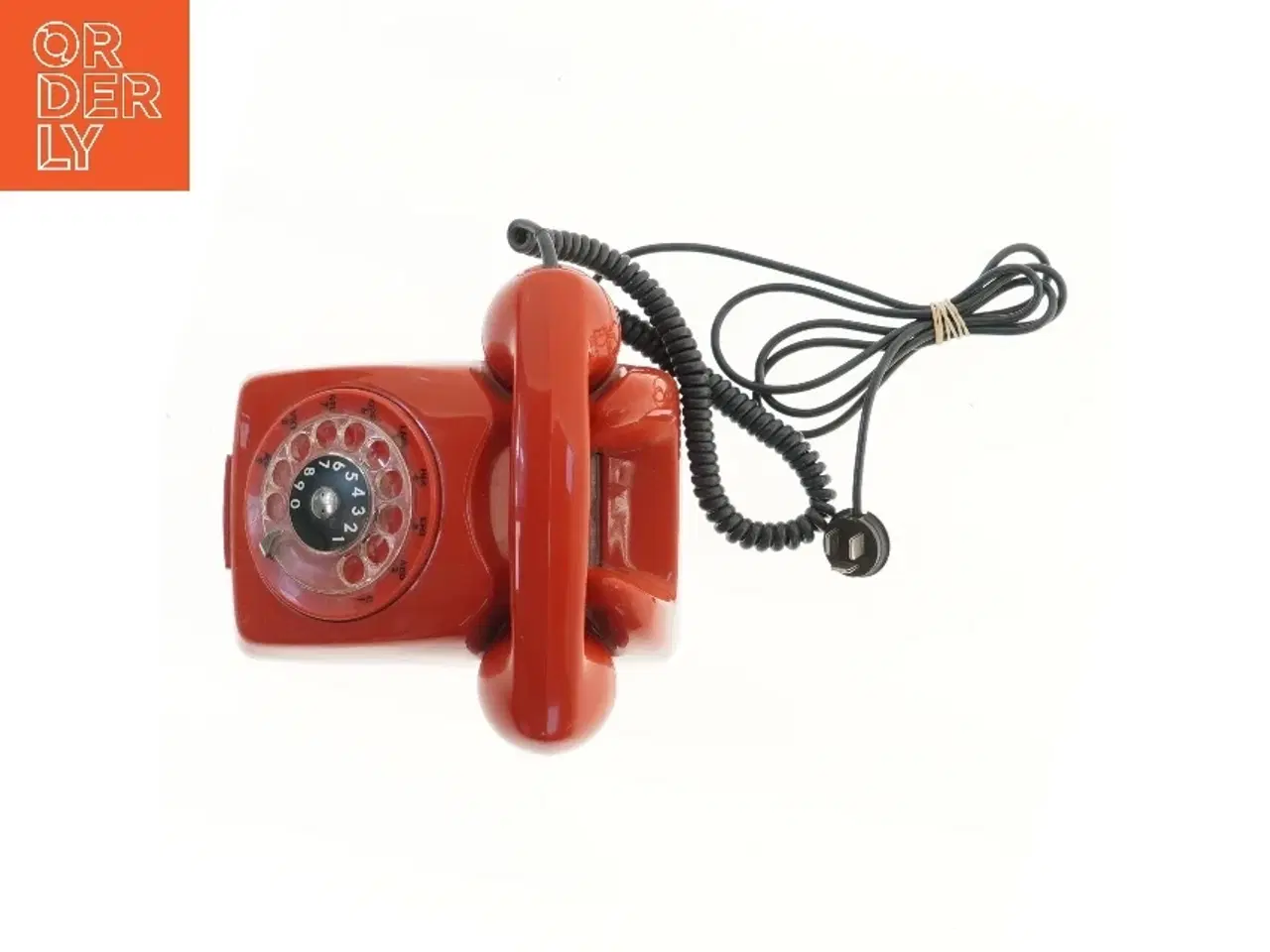 Billede 2 - Rød drejeskive telefon (str. 21x14 cm)