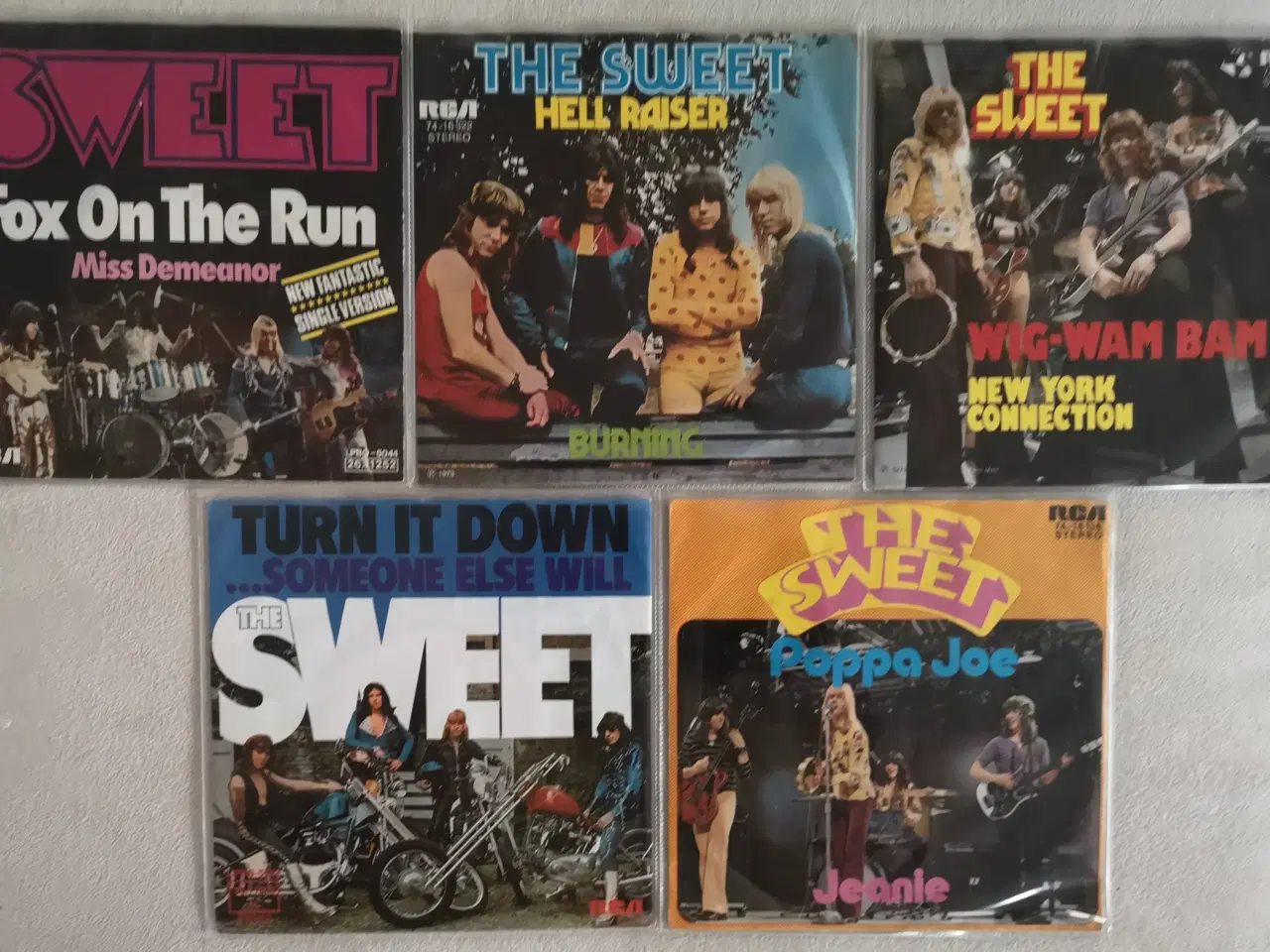 Billede 1 - The Sweet 11 velholdte, tyske 7" singler lot