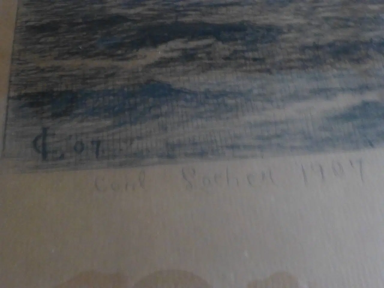 Billede 3 - Carl Locher Radering (1851-1915) Signeret 1907