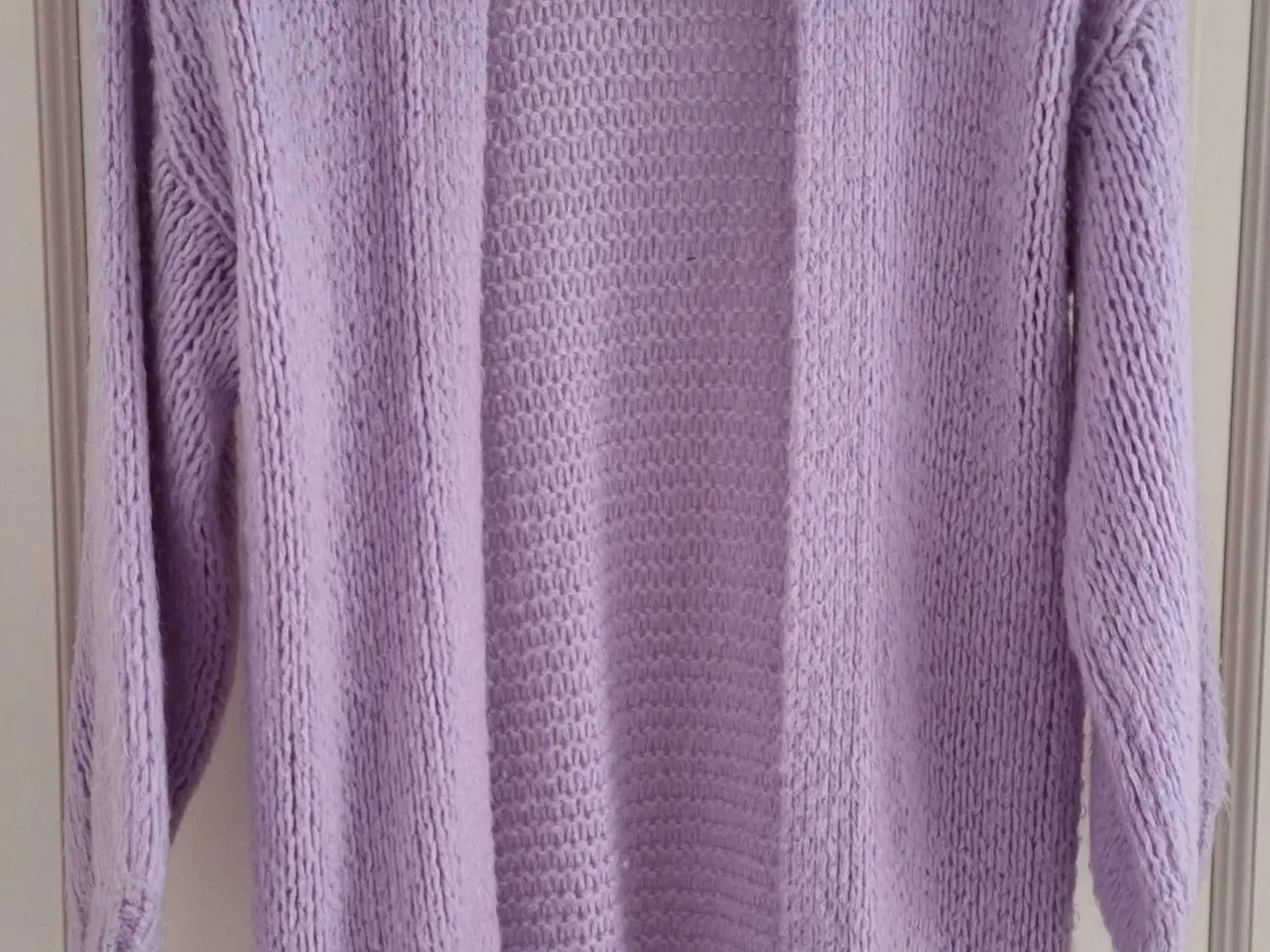 Billede 1 - Lækker lang strik cardigan med uld