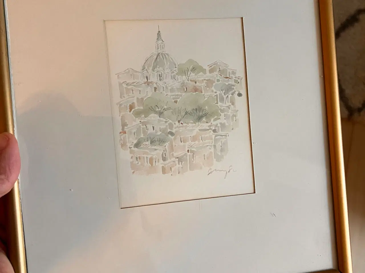 Billede 4 - Smuk original akvarel – Kristian Begtorp