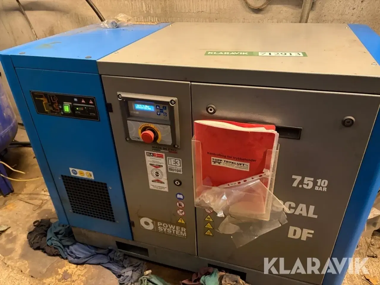 Billede 2 - Skruekompressor Power System Pascal 7,5-10-270 DP IE3 med tryktank