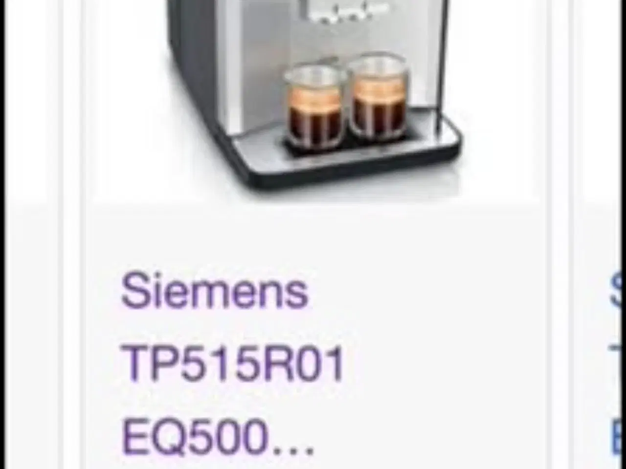 Billede 2 - Siemens EQ500 kaffemaskine