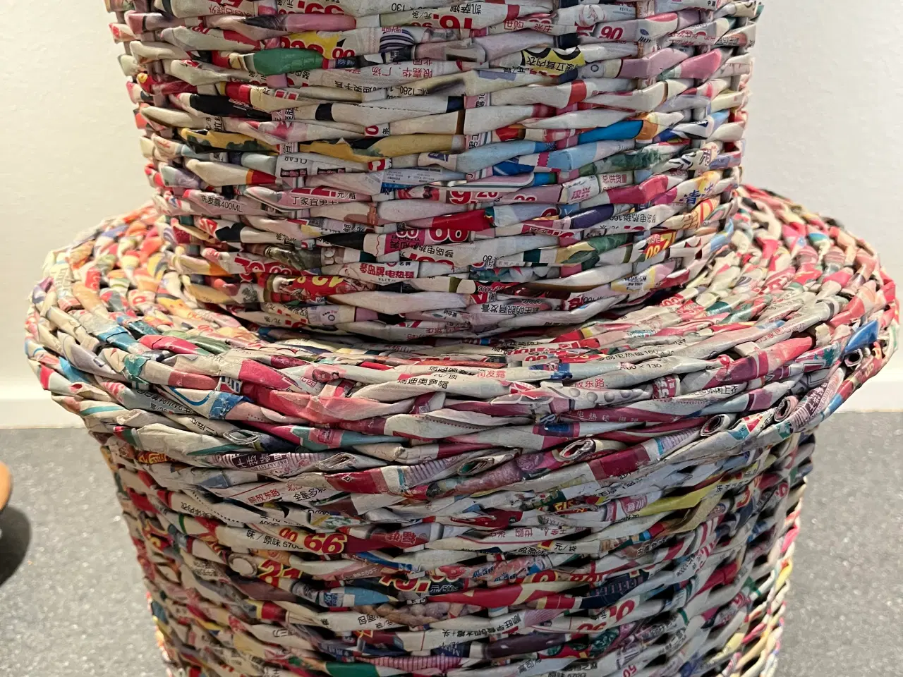 Billede 4 - Håndlavede opbevaringskurve af genbrugspapir - sæt