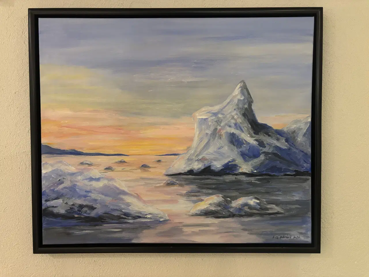 Billede 1 - Alryl maleri med motiv fra Grønland 