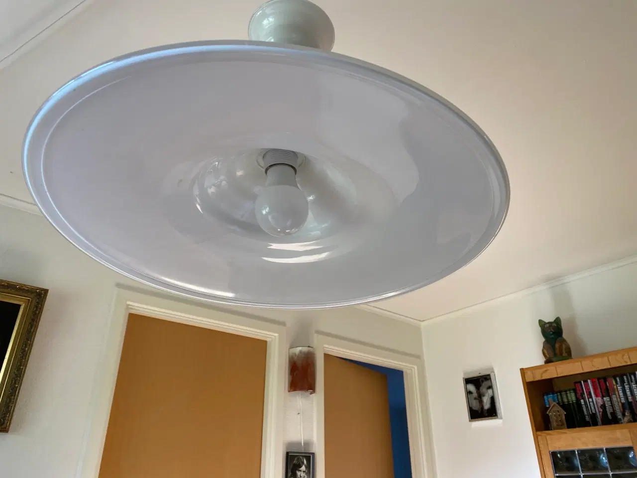 Billede 2 - Flot gammel, stor Holmegård spisebordslampe.