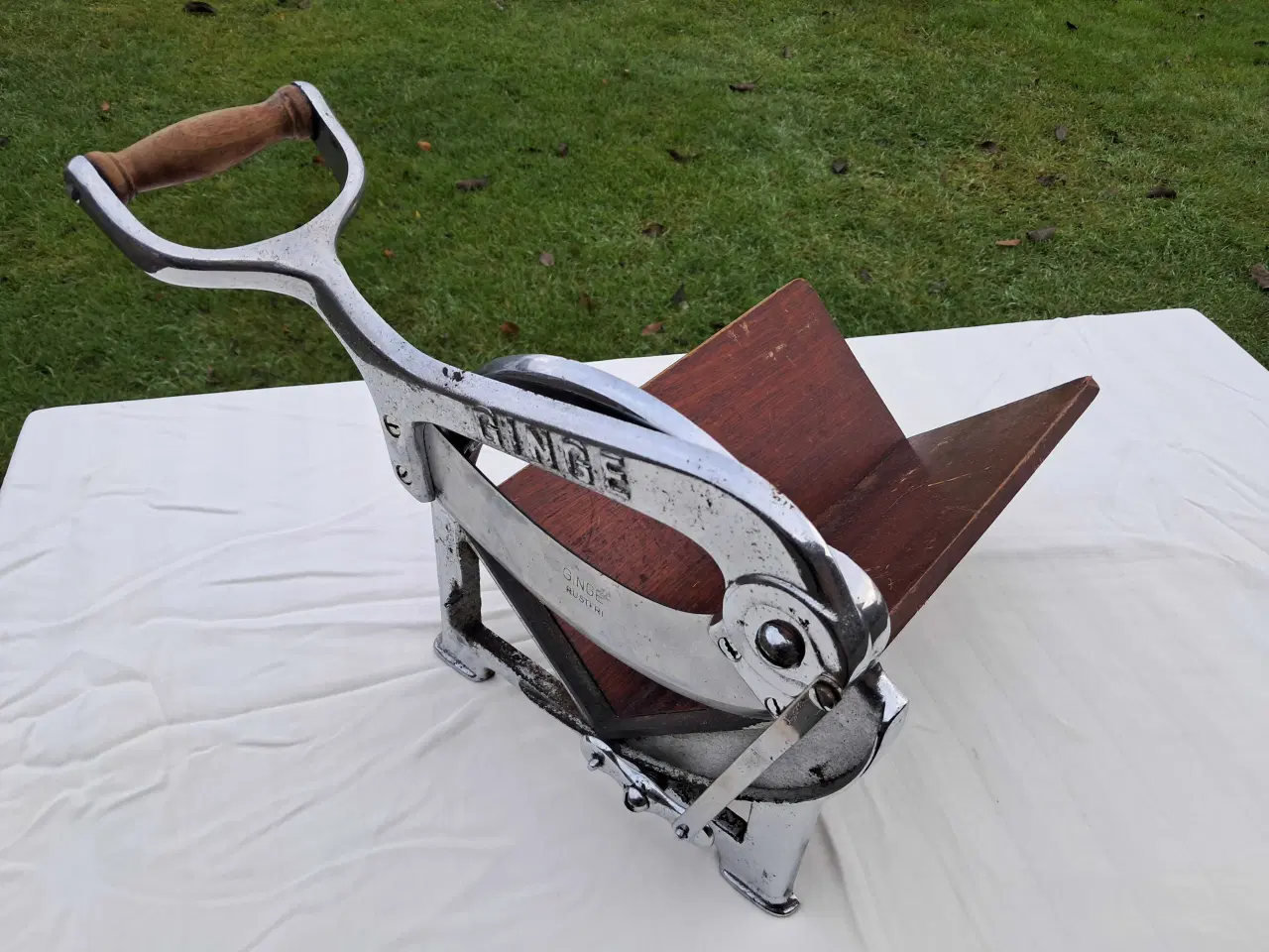 Billede 2 - Ginge brød skærer, forkromet, lang model.