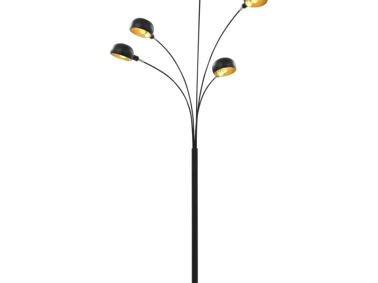 Billede 3 - Standerlampe 200 cm 5 x E14 sort og guld