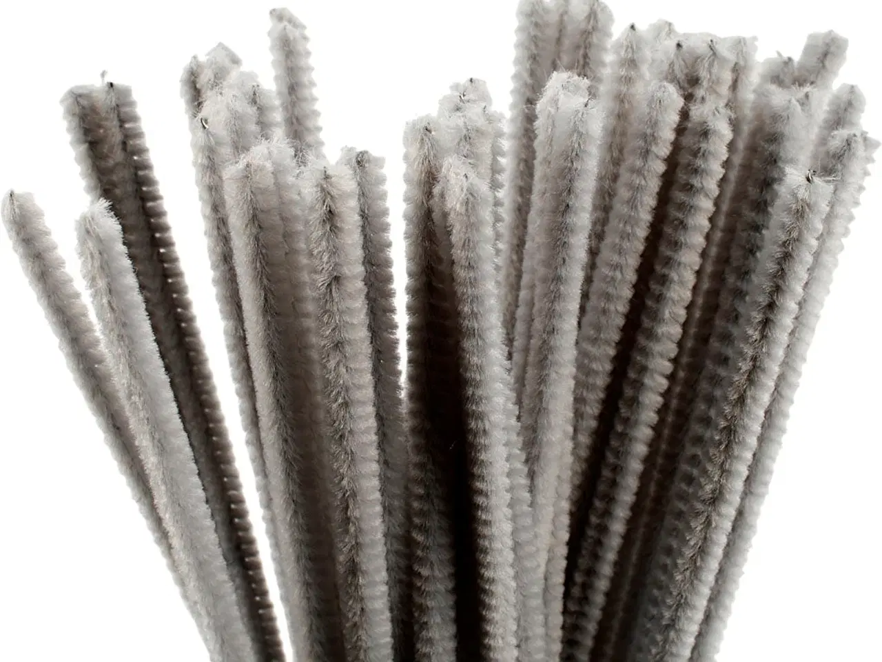 Billede 1 - Chenille, L: 30 cm, tykkelse 6 mm, grå, 50stk./ 1 pk.
