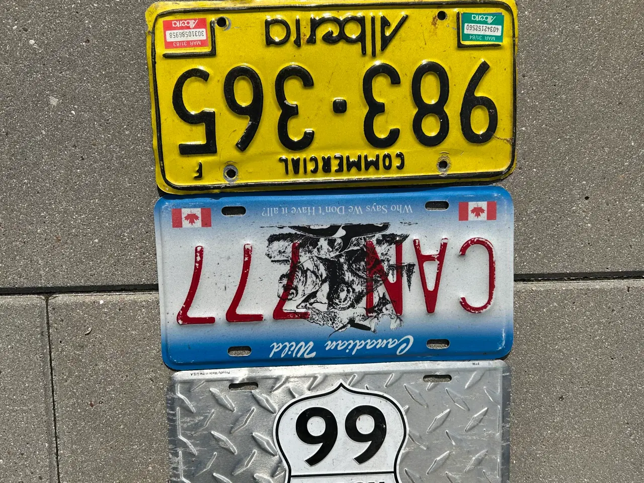 Billede 1 - Nummerplader 3 stk bl.a. Canada