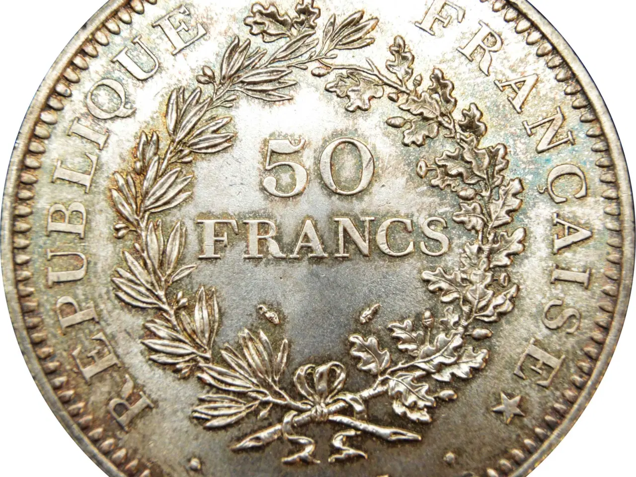 Billede 1 - Søger Sølv 50 Francs mønter