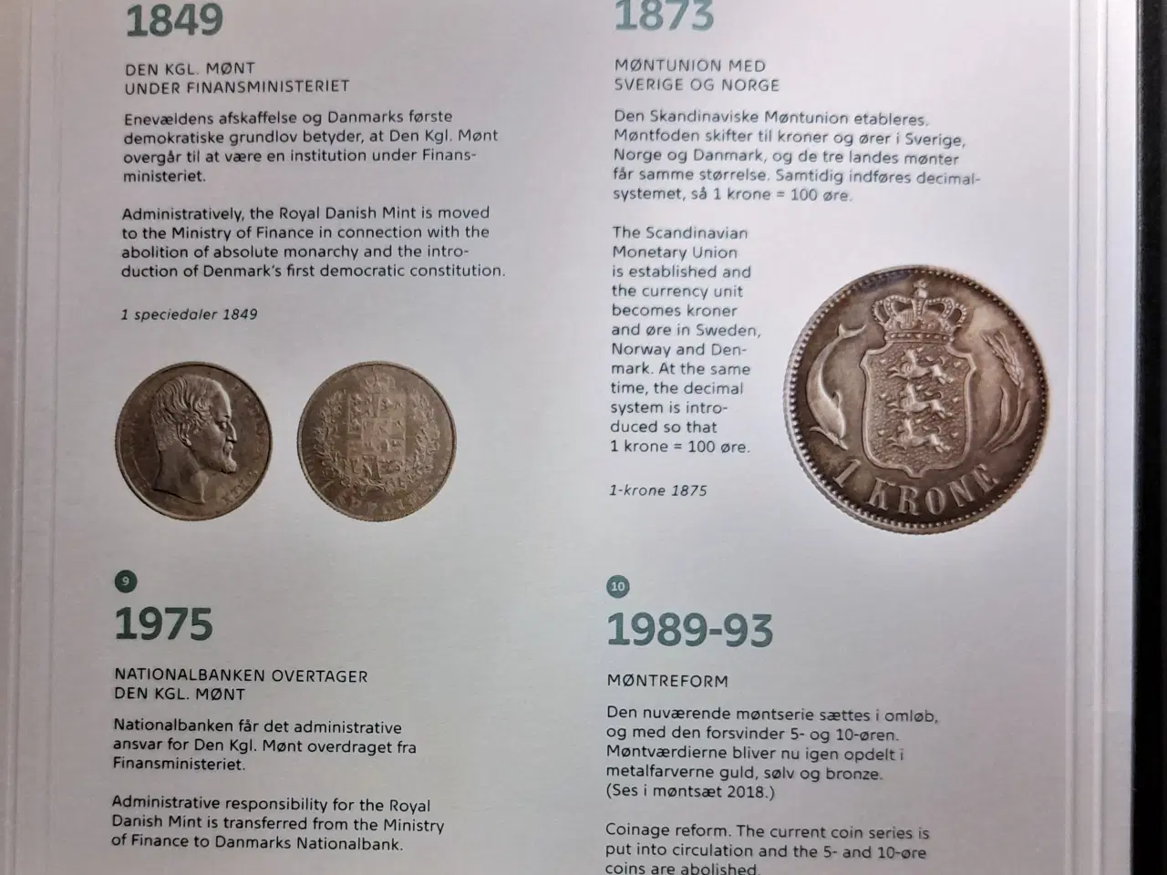 Billede 5 - DET KGL MØNTSÆT 2018 DANMARKS NATIONAL BANK 200ÅR