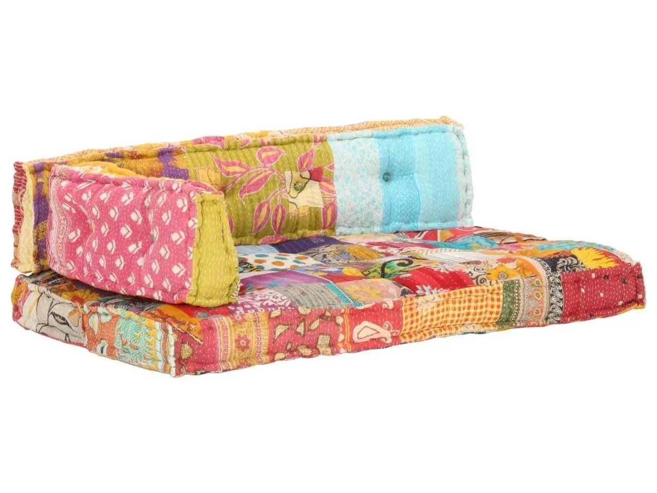 Billede 7 - Hynde til pallesofa stof patchwork flerfarvet