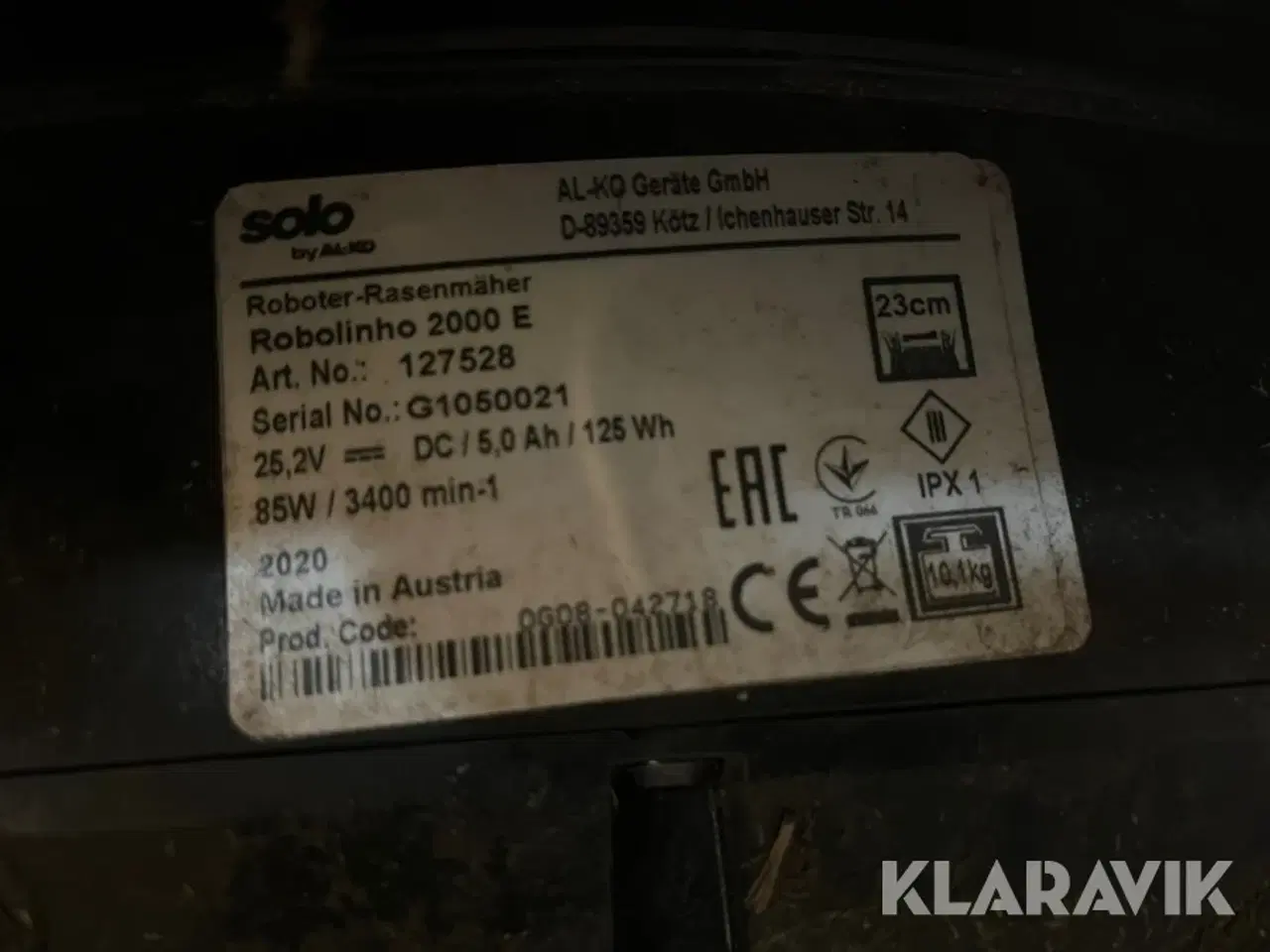 Billede 5 - Robotplæneklipper Solo by AL-KO Robolinho 1200w
